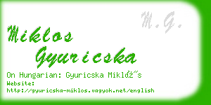 miklos gyuricska business card